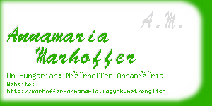 annamaria marhoffer business card